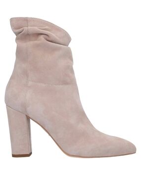 Genuine Leather Blush Suede Slouch Ankle Boots
